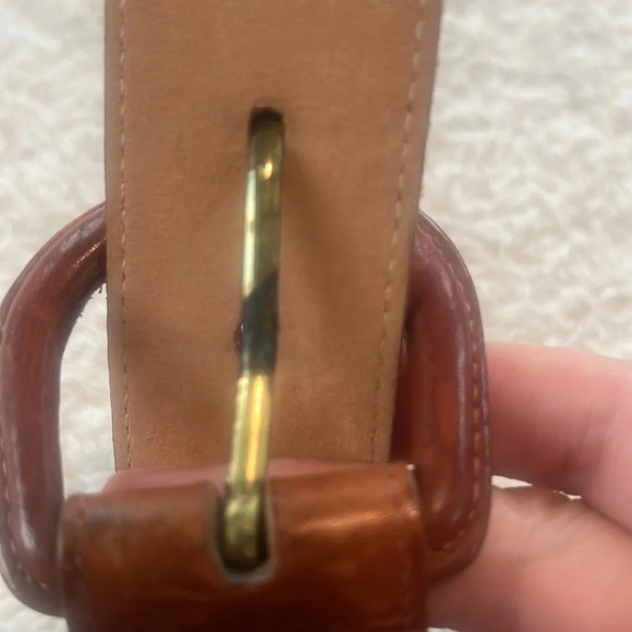 Vintage Women’s Brown Leather Belt Sz L Made USA Hankton 337 Colorful Starbursts - Picture 12 of 16